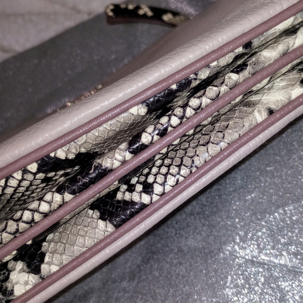 Kate Spade Triple Gusset with Dramatic Snakeskin Shoulder Strap and Gusset; NWT - Picture 3 of 12